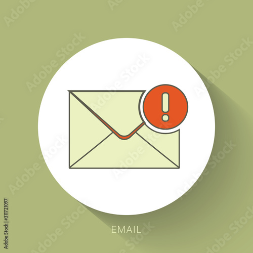 Email icon vector. Envelope mail icon