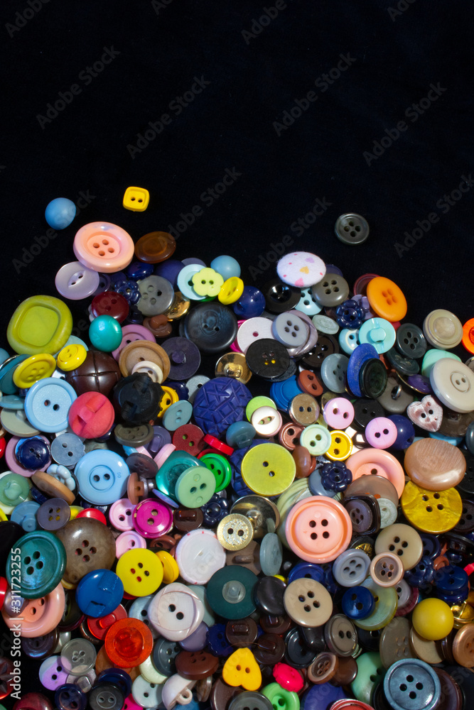 A Collection of Multicolour Different Size Buttons A Collection of Multicolour Different Size Buttons