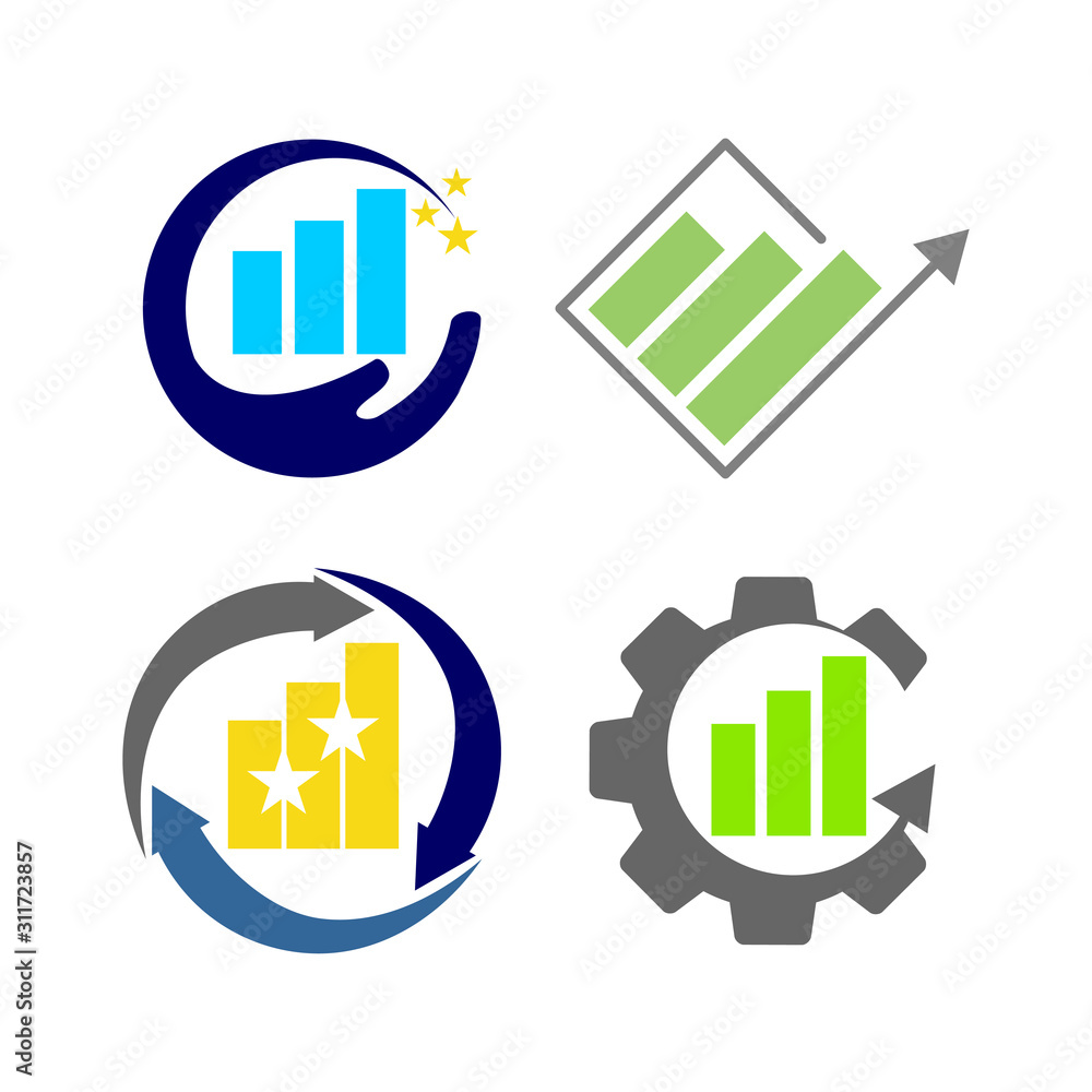 Financial Accounting Consulting Logo Template Vector Icon Set Financial Accounting Consulting Logo Template Vector Icon Set