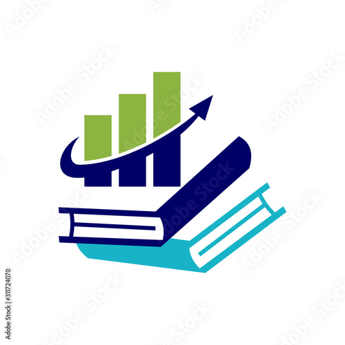 Financial Accounting Consulting Book Logo Template Vector Icon