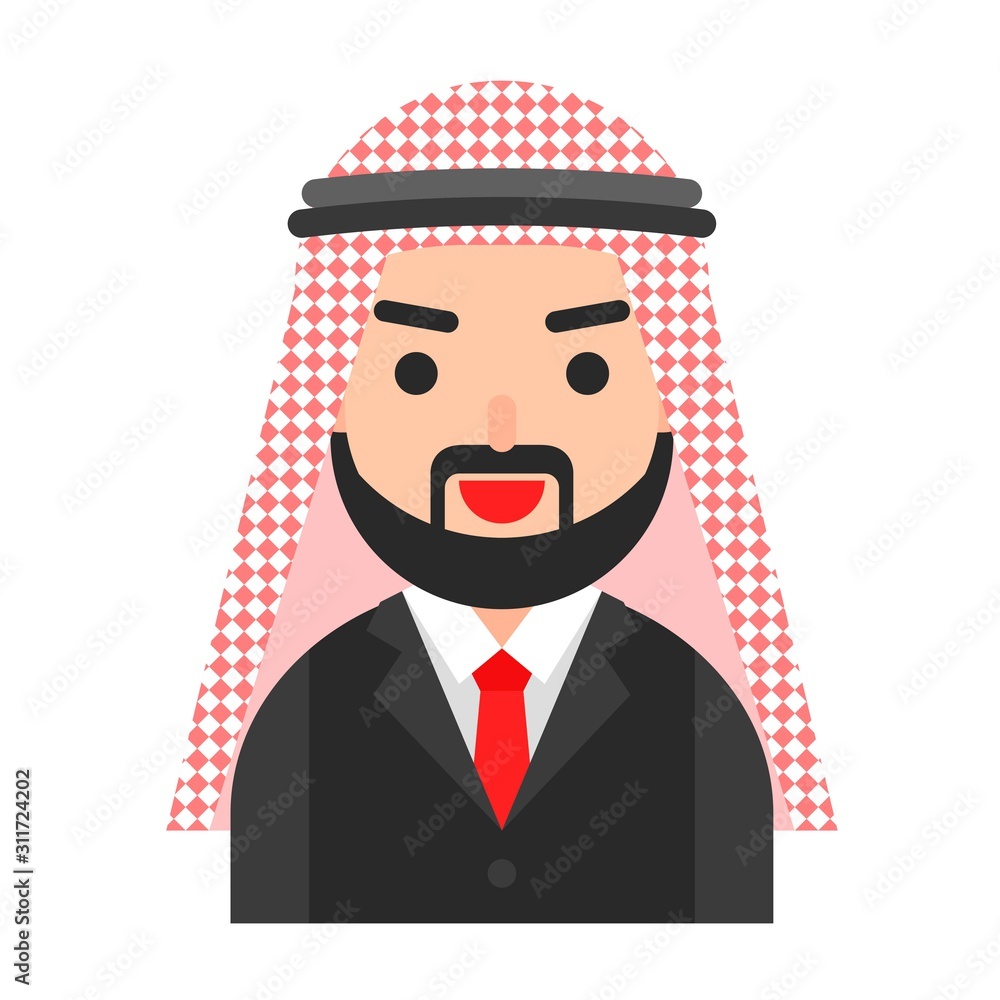 Muslim avatar vector, Muslim people flat icon Muslim avatar vector, Muslim people flat icon