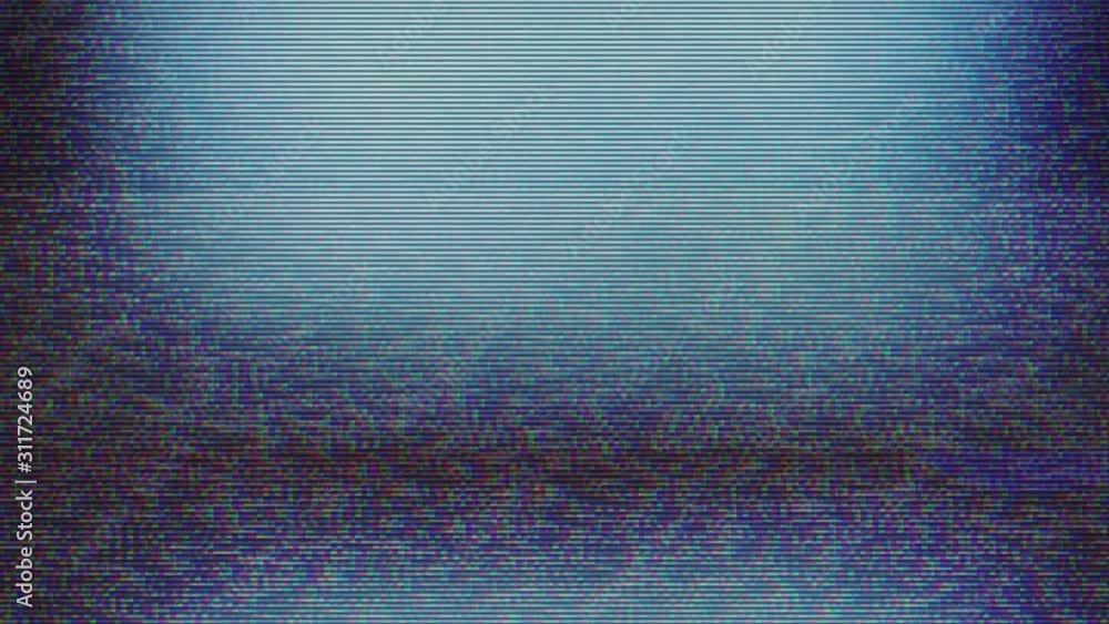 Old TV screen Noise flickers. Damaged analog video signal with bad interference. Real VHS glitch effects