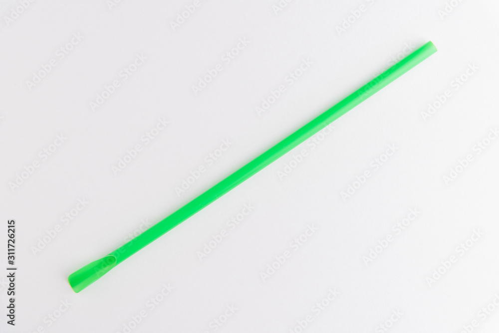 Spoon Straw Isolated On White Background, Green Spoon Straw Spoon Straw Isolated On White Background, Green Spoon Straw