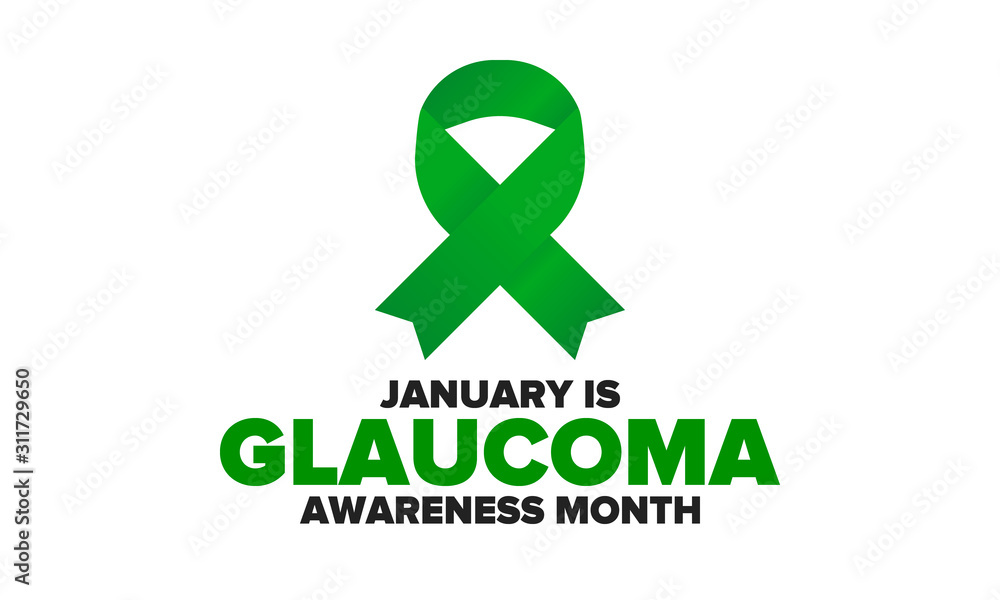 Glaucoma Awareness Month. Celebrate annual in January. Vision problems. Save your eyes. Prevention and protection. Green ribbon. Medical healthcare concept. Poster, banner and background. Vector Glaucoma Awareness Month. Celebrate annual in January. Vision problems. Save your eyes. Prevention and protection. Green ribbon. Medical healthcare concept. Poster, banner and background. Vector