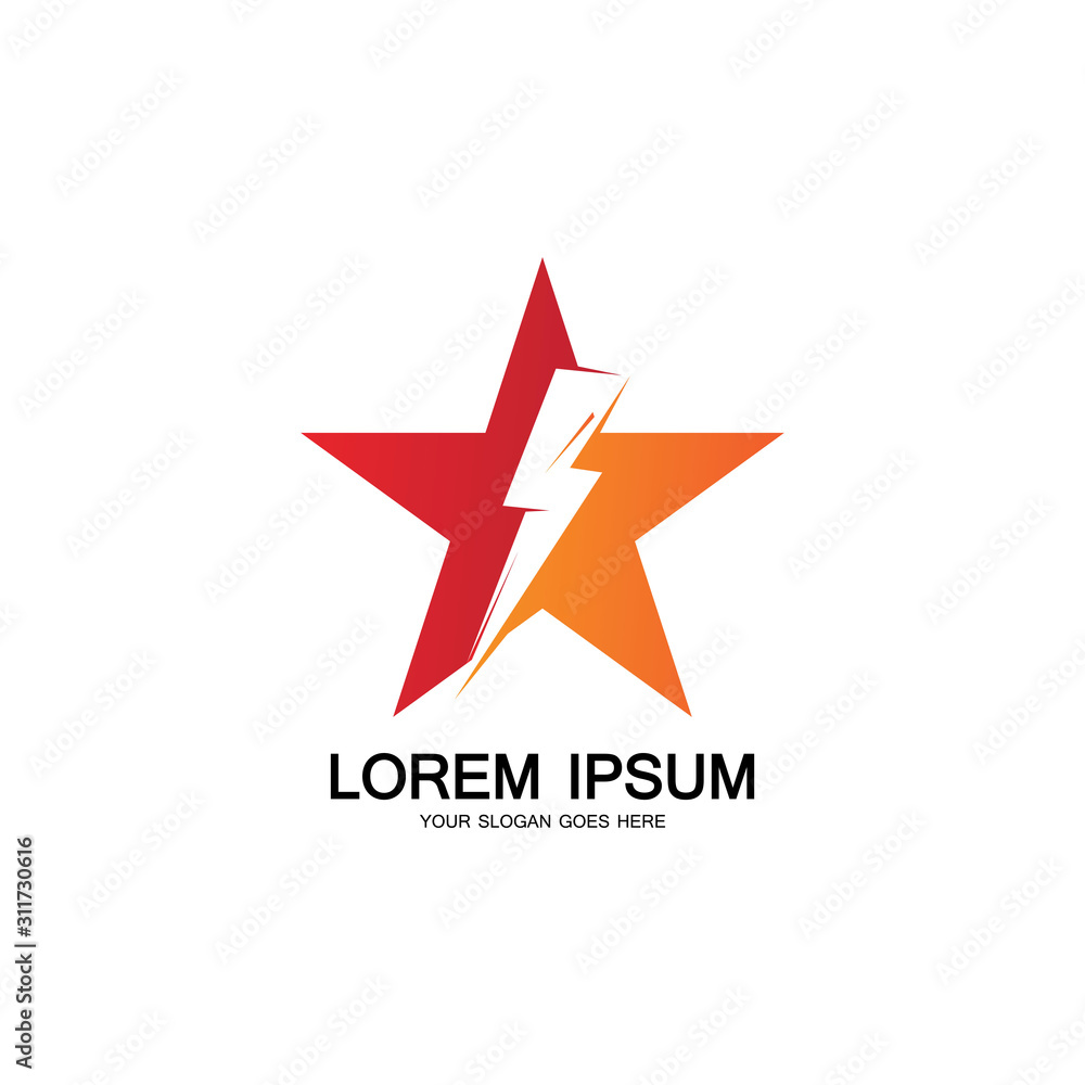 Lightning Star,Energy Star logo vector icon design template Lightning Star,Energy Star logo vector icon design template