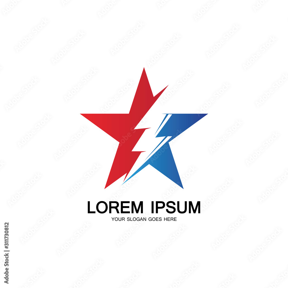Lightning Star,Energy Star logo vector icon design template Lightning Star,Energy Star logo vector icon design template