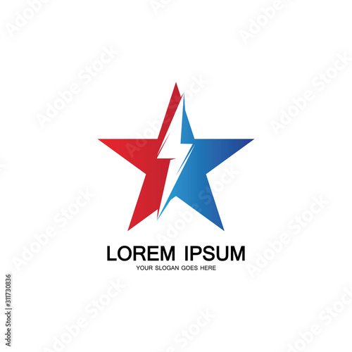 Free Download Lightning Star,Energy Star logo vector icon design template - GFXLoad