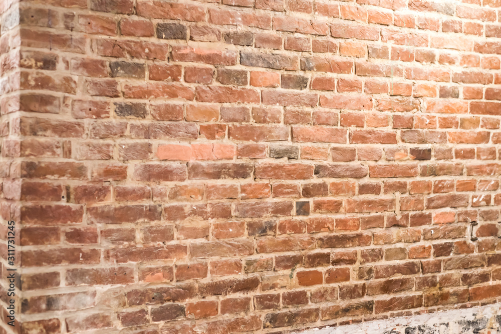 Obraz premium Brick wall interior design. Cozy atmosphere