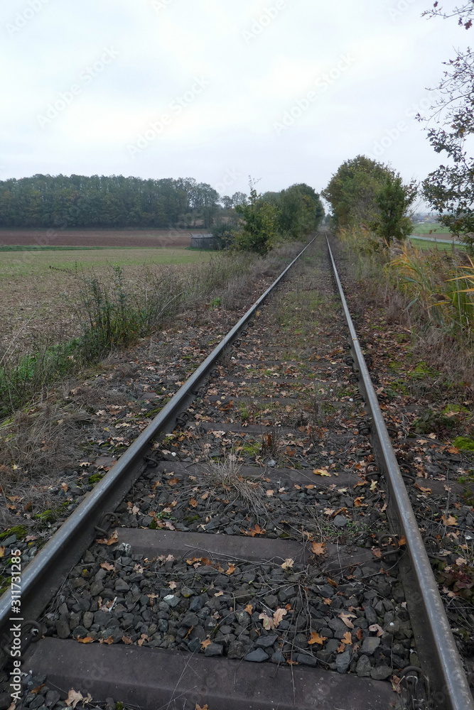 Fototapeta premium Eisenbahngeleise