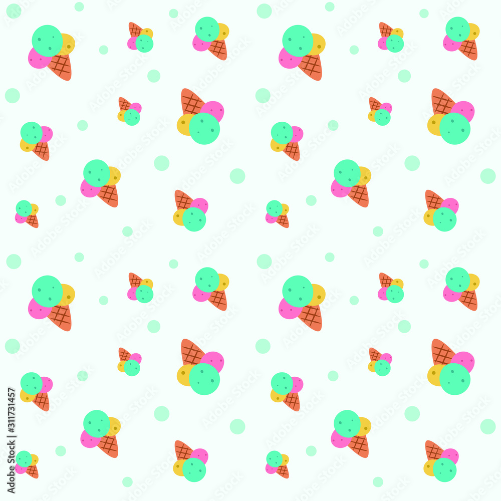 vector cartoon abstract cool ice cream seamless pattern vector cartoon abstract cool ice cream seamless pattern