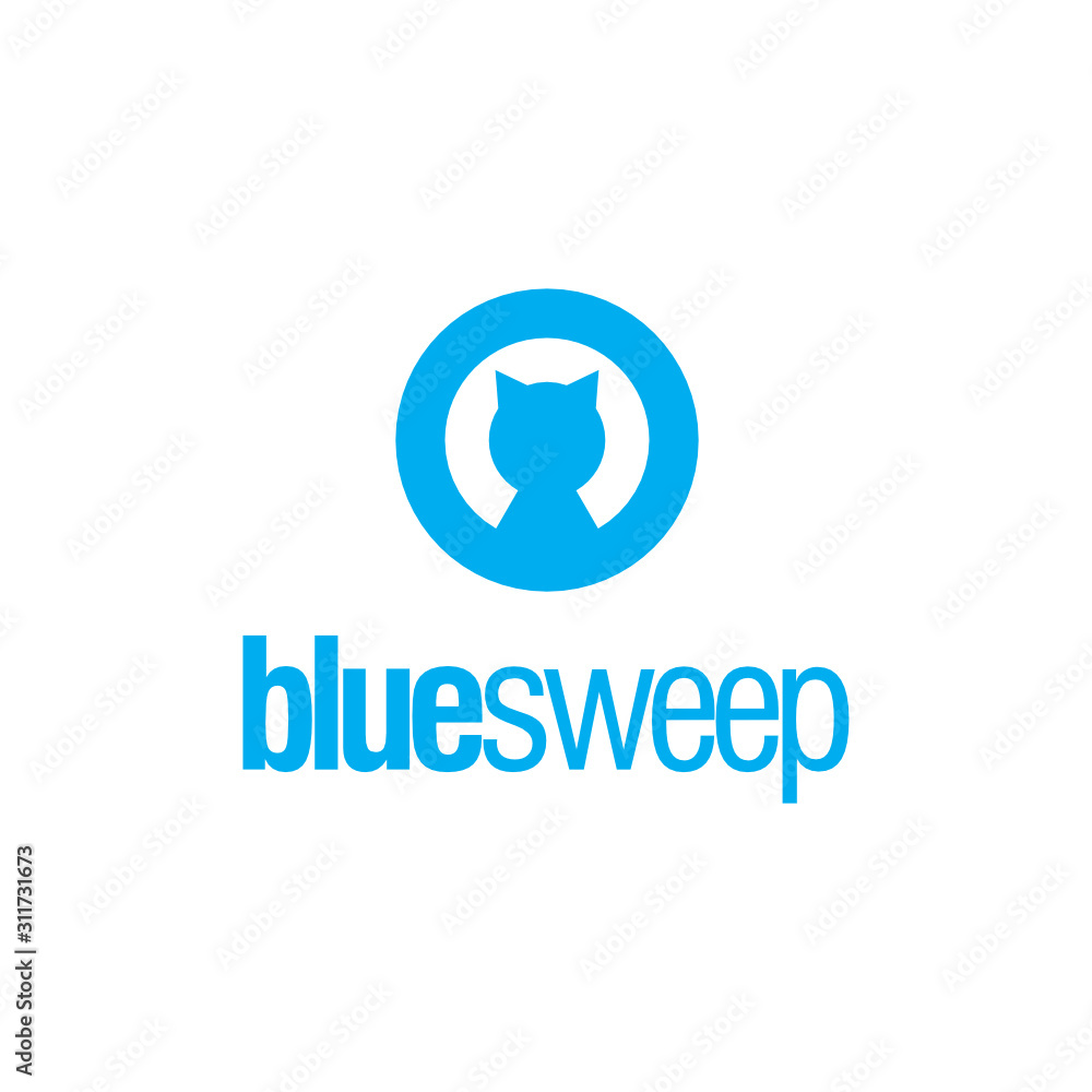 Cat in Blue Circle Logo Icon Design Template Elements Cat in Blue Circle Logo Icon Design Template Elements