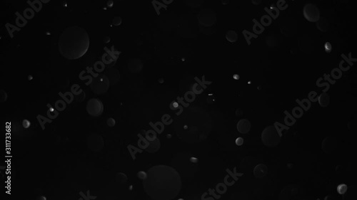 particles on black background, abstract overlay with particles and bokeh