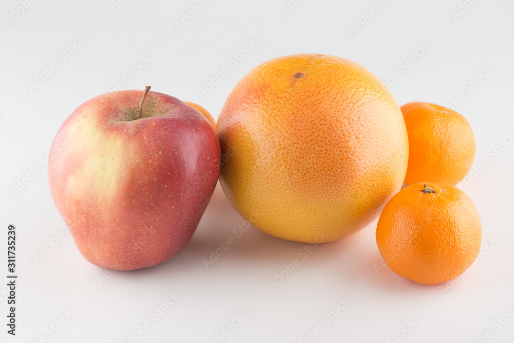 Apples and Orange Isolated on a White Background Apples and Orange Isolated on a White Background