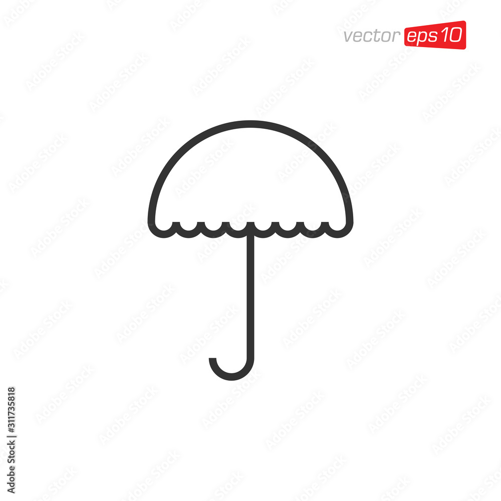 Umbrella Icon Logo Design Illustration Umbrella Icon Logo Design Illustration