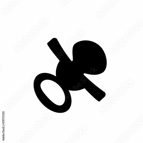 Black pacifier silhouette symbol