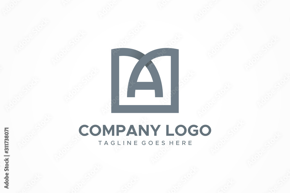 Abstract Square Linked Letter A and M Logo. Flat Vector Logo Design ...