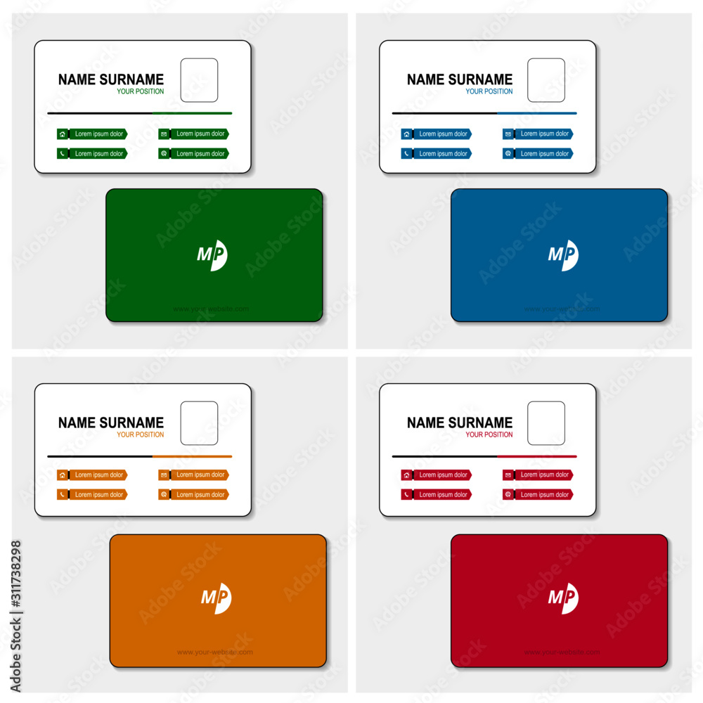 Business card design vector simple identity Business card design vector simple identity