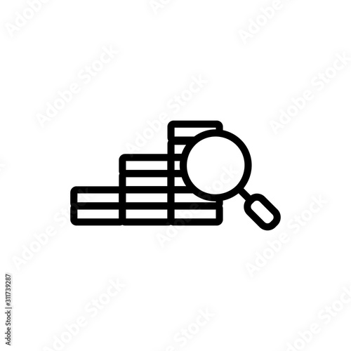 affiliated business icon vector. A thin line sign. Isolated contour symbol illustration