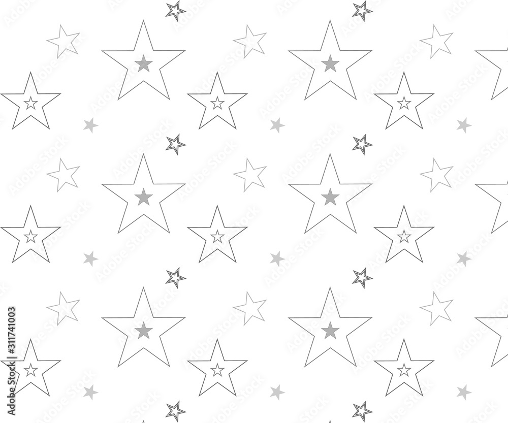 Obraz premium Repeating star shape vector pattern