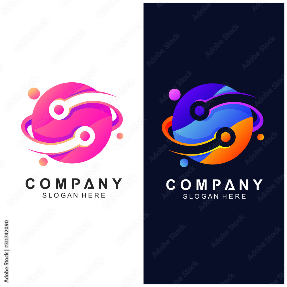 Global Technology Logo Design Vector Global Technology Logo Design Vector