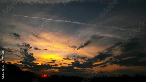 summer landscape. sunset.