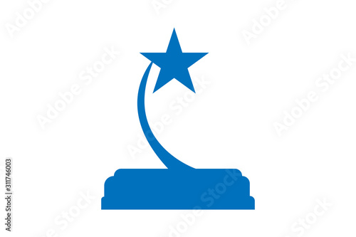 Star and Crescent Cup icon winner award icon vector illustration
