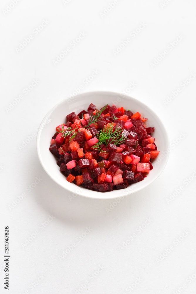 Beet salad in bowl Beet salad in bowl
