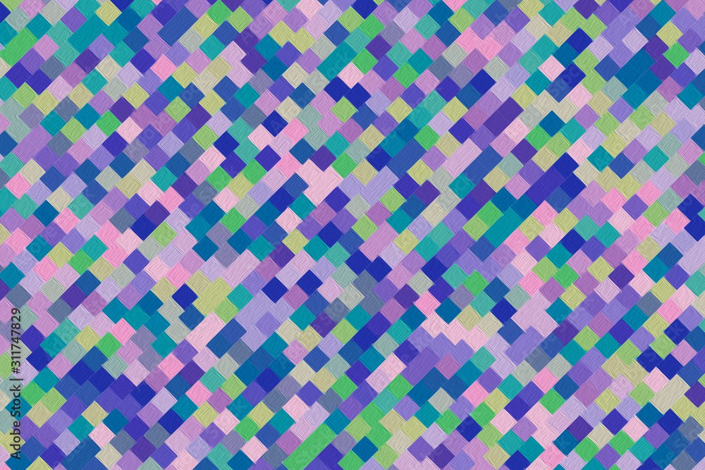 Color geometric background. Abstract geometric pattern. Oil painting flat style design. Texture for print, poster, and banner Color geometric background. Abstract geometric pattern. Oil painting flat style design. Texture for print, poster, and banner
