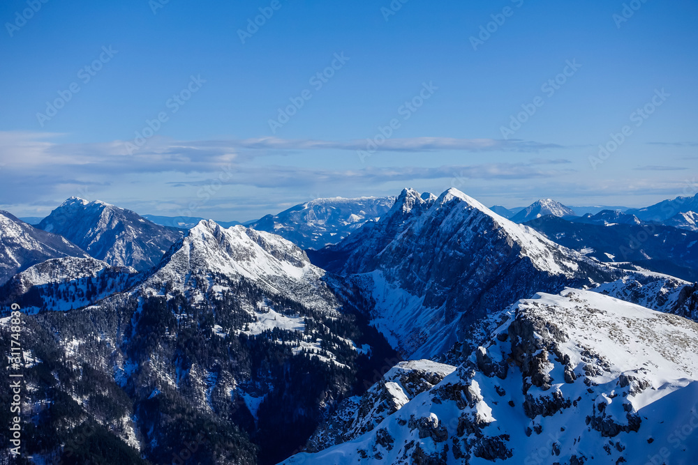 Fototapeta premium Mountains in winter (Karavanke)