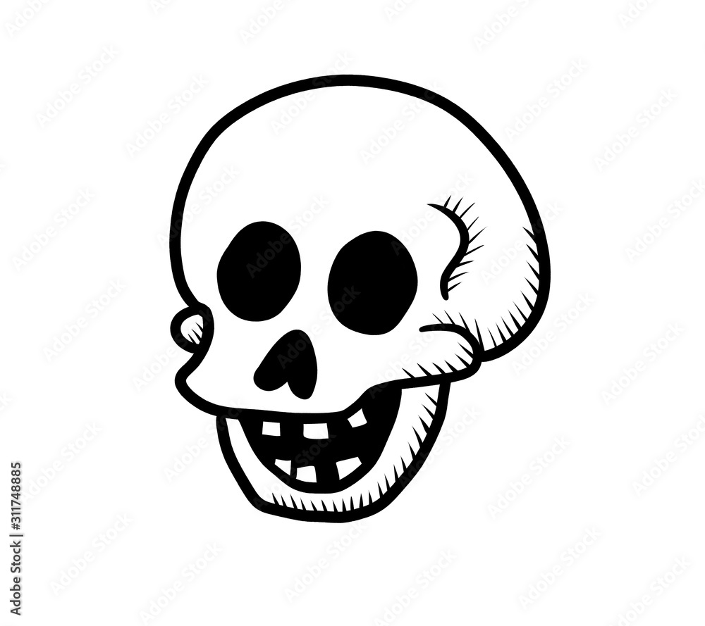 Creepy Stylized Skull Doodle Creepy Stylized Skull Doodle