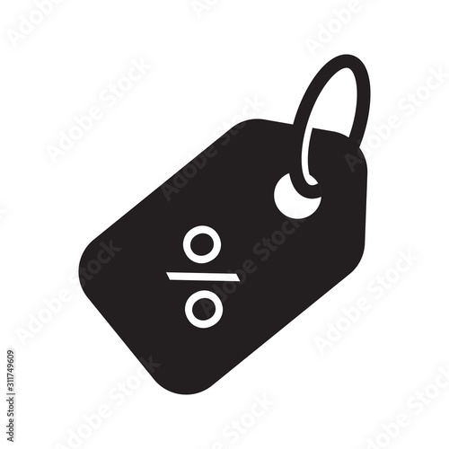 Discont tag sign icon, vector illustration. Flat design style photo