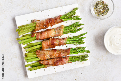 Bacon wrapped asparagus photo