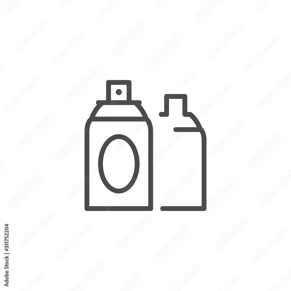 Hairspray can line outline icon Hairspray can line outline icon