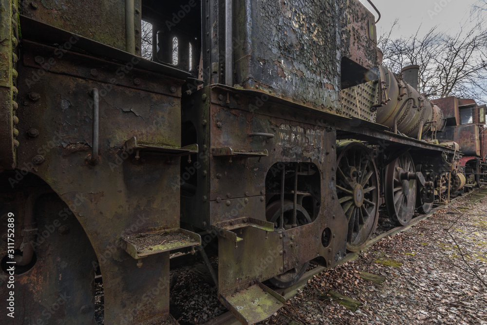 alte dampflokomotive detail