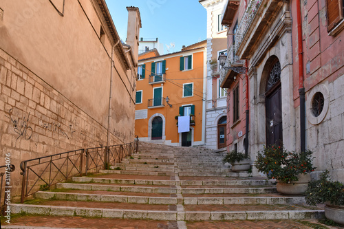 Campobasso, Italy, 12/24/2019. A day of vacation spent in the alleys and buildings of a medieval city © Giambattista