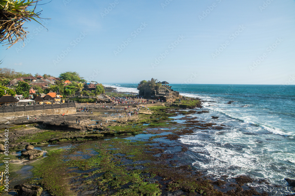A beautiful view of Tanah Lot temple in Bali, Indonesia.