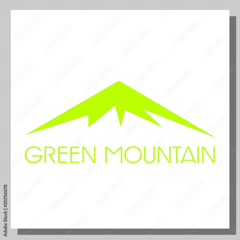 green mountain logo, can be used for website and company logos
