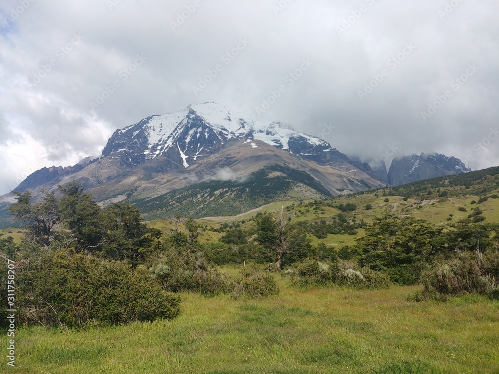 Almirante Nieto Mountain in Torres del Paine National Park, Chile