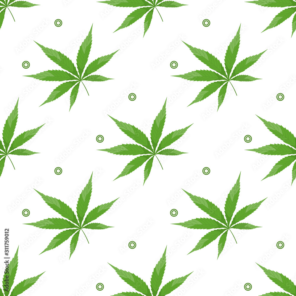 Vector Pattern Cannabis hemp marijuana leaf plant Vector Pattern Cannabis hemp marijuana leaf plant