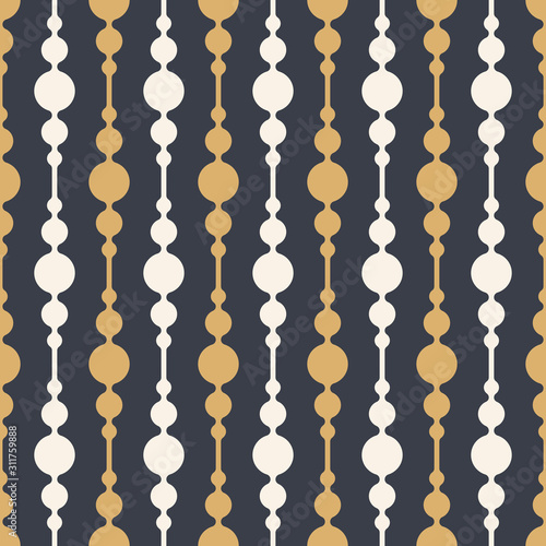 Abstract vector seamless pattern. Thickening bands. Color background.