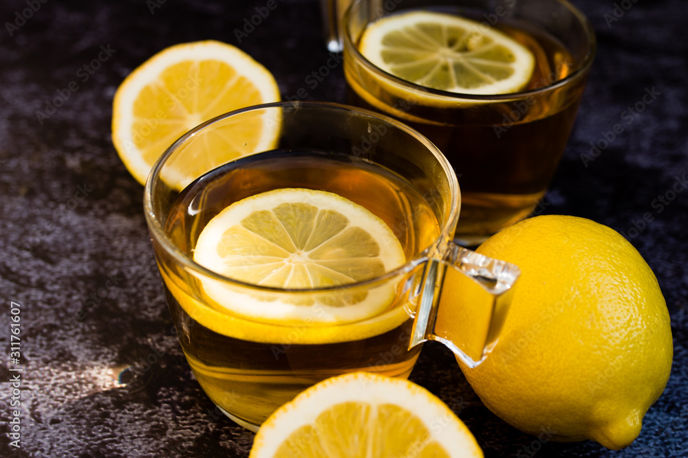 Hot tea with lemon Hot tea with lemon