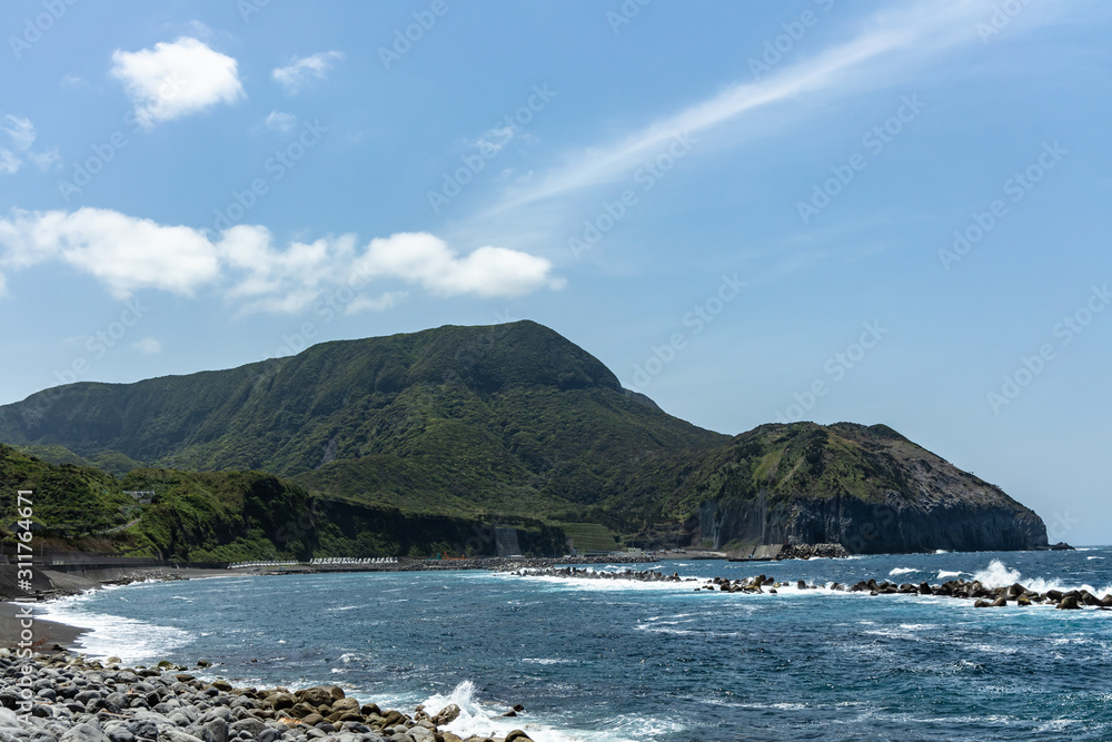 coast vire in Niijima island Japan