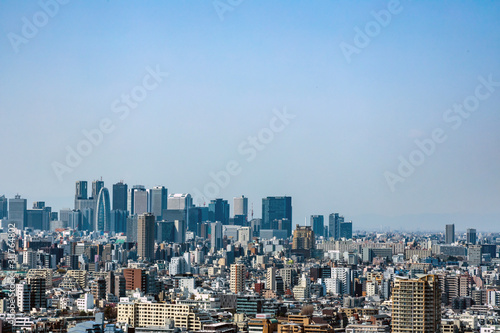 Tokyo Shinjuku area sky view