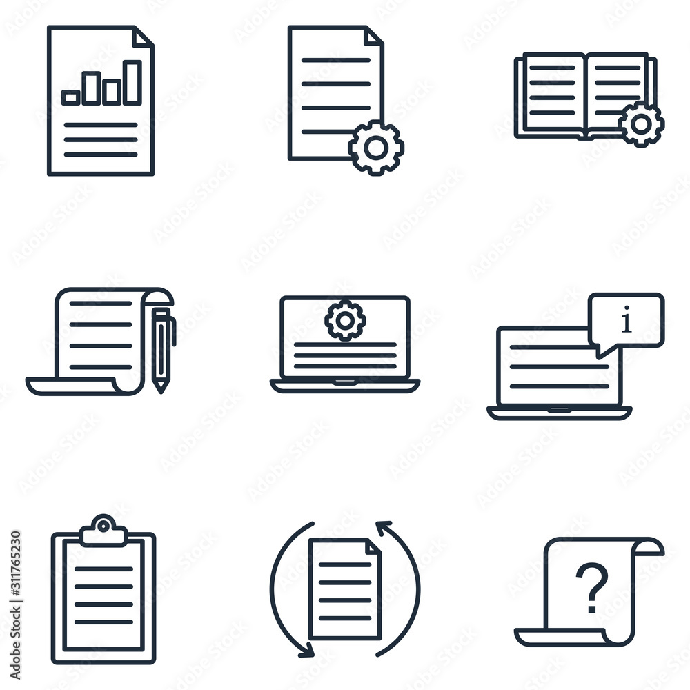 Technical Documentation Set icon template color editable. Instruction, Plan and Manual pack symbol vector sign isolated on white background illustration for graphic and web design. Technical Documentation Set icon template color editable. Instruction, Plan and Manual pack symbol vector sign isolated on white background illustration for graphic and web design.