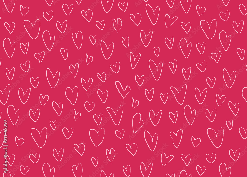 Pink with hearts background for Valentine's Day Pink with hearts background for Valentine's Day