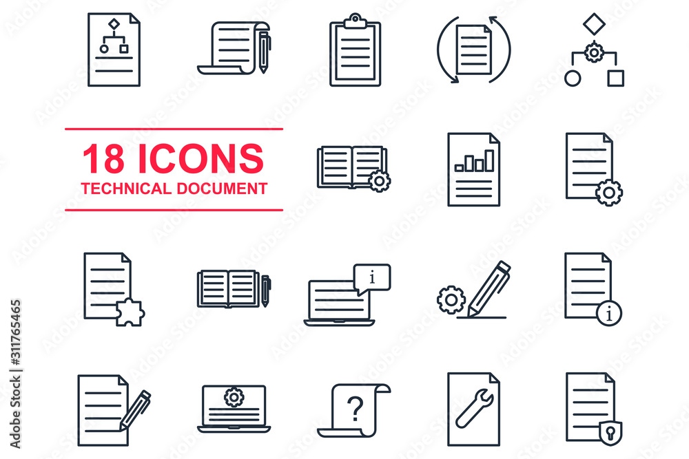 Technical Documentation Set icon template color editable. Instruction, Plan and Manual pack symbol vector sign isolated on white background illustration for graphic and web design. Technical Documentation Set icon template color editable. Instruction, Plan and Manual pack symbol vector sign isolated on white background illustration for graphic and web design.
