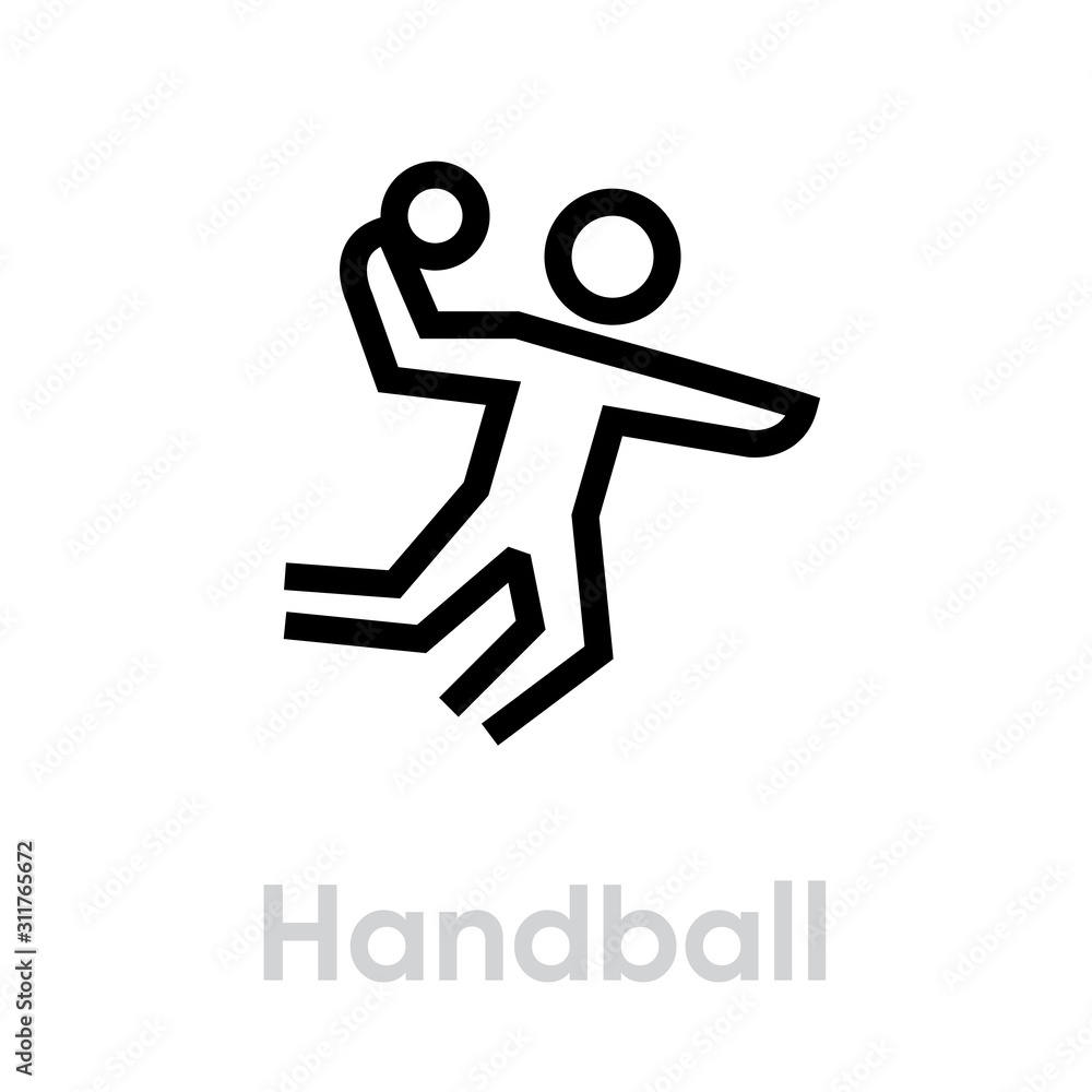 Handball sport icons