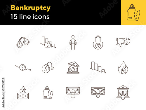 Bankruptcy icons