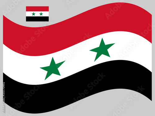 Wave Syria Flag Vector illustration eps 10