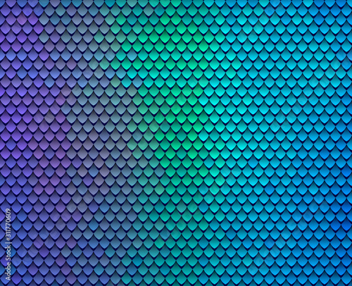 Abstract scale pattern. Roof tiles background. Color squama texture